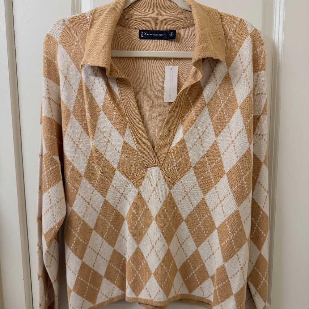 New York & Company Argyle Sweater